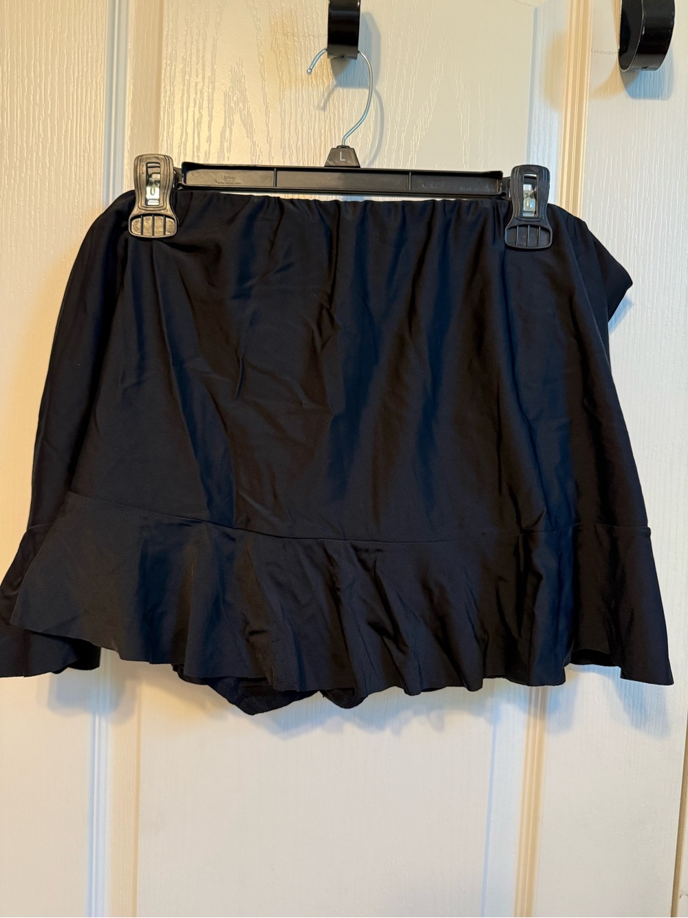 croft & barrow Black Ruffle-Hem Swim Mini